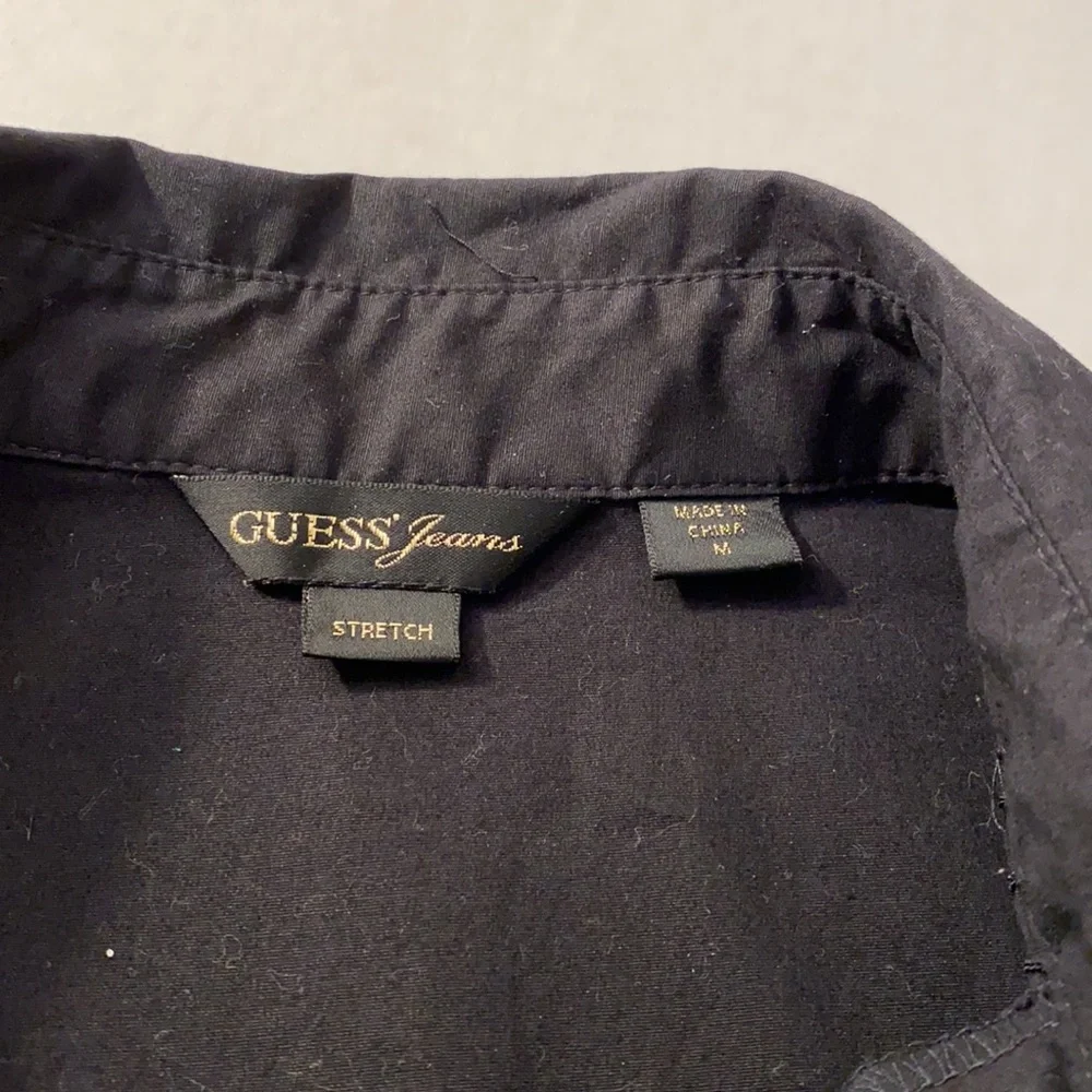 Vintage Y2K Guess Black button down tunic / dress - Picture 3 of 13